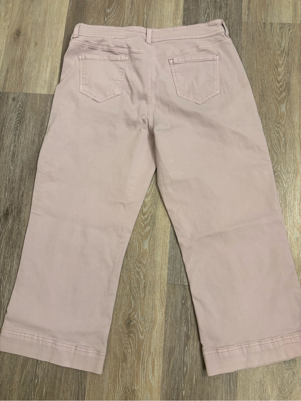Buffalo David Bitton Pale Pink Cropped Wide-Leg Pants